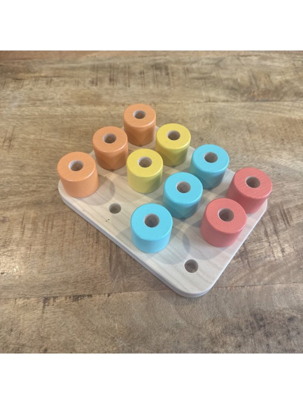 LOVEVERY Wooden Stacking Peg Board Pioneer 16-18 Toddler Montessori Development